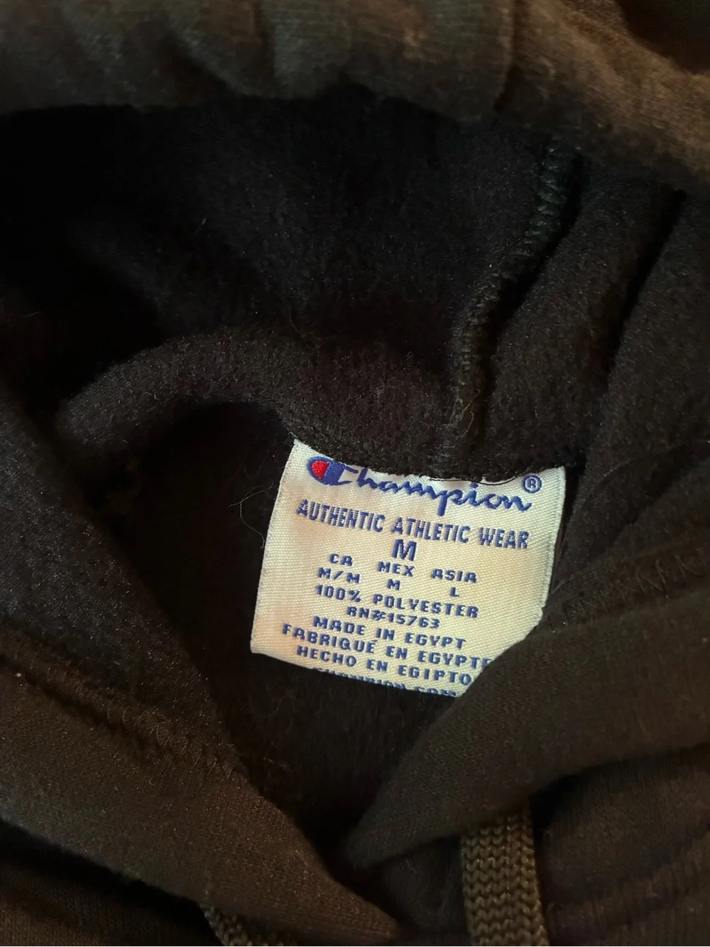 Champion Women’s Black Hoodie Rainbow Logo Size Medium